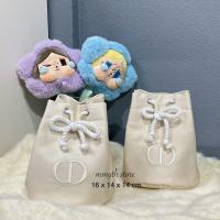 ราคา Dior กระเป๋าเครื่องสำอางสีโรสโกลอ่อนแท้ ‼️ (26255813177)