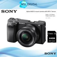 ราคา Sony A6400L Alpha Kit Lens E-Mount Camera พร้อมเซ็นเซอร์ APS-C (16-50mm) [ฟรีการ์ด 64GB] (45253986137)