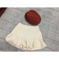 ราคา กางเกงกระโปรงสั้น สีขาว ปลายระบาย เอวยางยืด มือสอง (2188265055)
