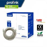 ราคา Prolink CAT6 UTP Network Ethernet Cable (305m) สายกล้องวงจรปิดเครือข่าย HCCA Fluke ทดสอบ (22846470430)
