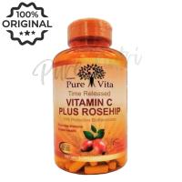 ราคา Pure Vita Vitamin C Time Release 1000mg วิตามินซีเพื่อสุขภาพ ผิวใส ดูดซึมได้ยาวนาน 8-10 ชั่วโมง (250 เม็ด) (22345890633)