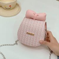 ราคา Children's Bag Cute Bowknot Mini Girl Chain Crossbody Bag Versatile Fashion Plaid Baby Coin Purse Small Bag (29830778111)