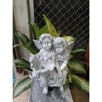 ราคา คิวปิดใบไม้ ตุ๊กตา ปูนปั้น เป็นน้ำพุได้ แต่งสวนก็สวย (25250256465)