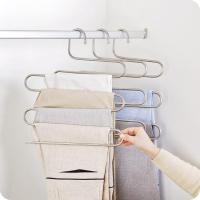 ราคา ไม้แขวนกางเกงสแตนเลส 5 ชั้นสำหรับจัดเก็บเสื้อผ้ากางเกงยีนส์ ไม้แขวนเสื้อ แขวนกางเกง (52804706814)