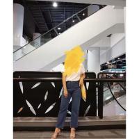 ราคา กางเกงยีนส์เอวสูงทรงบอย look trend มือสอง (21619453784)