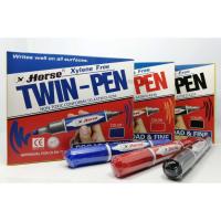 ราคา ปากกามาร์คเกอร์ 2 หัว ตราม้า (แพ็ค12ด้าม) (3854916823)