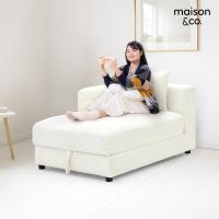 ราคา SB Design Square โซฟาเบด รุ่น GOODDAY มุมซ้าย ผ้าลูกฟูกขาว (85x141x67 ซม.) แบรนด์ MAISON&CO. (29870549247)