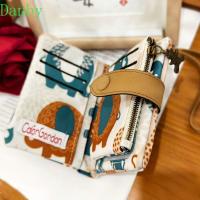 ราคา DANBY Canvas Wallet, Korean Style Elephant Short Trifold Wallet, Simple Flower Animals Purse Print Card Bag Travel (54405058548)