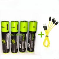 ราคา 4PCS New ZNTER 1.5V 600mAh AAA Rechargeable Battery USB Rechargeable Lithium Polymer Battery with Micro USB Cable Fast C (27864748206)