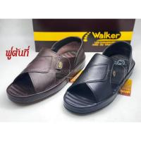ราคา WALKER รุ่น N4459 รองเท้าแตะวอคเกอร์ รองเท้าหนังแท้ สีดำ สีน้ำตาล ไซส์ 40-47 ของแท้!! (8091457133)