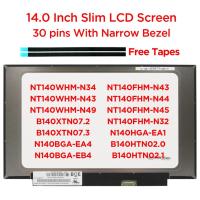 ราคา 14.0 Slim แล็ปท็อปหน้าจอ LCD NT140FHM-N43 N140BGA-EA4 สําหรับ ASUS A407 A409 A411 A412 A413 A416 X432 V412 UX434 UX425 X412 X413 X432 X431 X420 X4421 X432 S465 UM (50101051347)