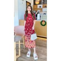 ราคา เดรสคลุมท้อง อัดพลีท ผ้าดีมาก (25557844432)