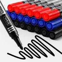 ราคา Set Permanent Marker Pen Fine Point Waterproof Ink Thin Nib Crude Nib Black Blue Red Ink 1.5mm Fine Color Marker Pens (54452868614)