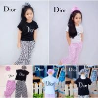 ราคา ชุดเซต เสื้อสกรีนDior คู่กางเกงลายDior #แถมโดนัทมัด (7332988131)
