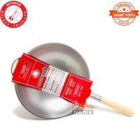 ราคา ( ของแท้ 100% ) กระทะเหล็ก 32ซม. 100-259-4-32 ตราจรวด (11236452355)