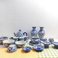 ราคา แจกัน ชุดน้ำชา ถ้วยเซรามิค จานเซรามิค ถ้วยจาน จานกระเบื้อง จานลายไทย แจกันลายไทย รวมของใช้ลายไทย (24170958136)