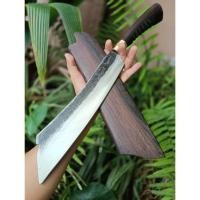 ราคา มีดแรมโบ้ อีตัด Cutting knife มีดคัตติ้ง มีดเดินป่า มีดแคมป์ ใบ 11.6” เหล็กผานไถ ผิวไฟ ตอกลาย ด้ามฝักพะยูง คอทองเหลือง (40808111929)