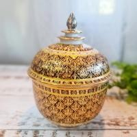 ราคา จิตต์ติมา เบญจรงค์ โถชั้น 4นิ้วเบญจรงค์ในกล่องผ้าไหม (สินค้า OTOP 5 ดาว)เค (6132840097)