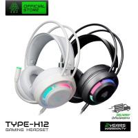 ราคา [สินค้ารับประกัน 2 ปี] EGA หูฟังเกมมิ่ง TYPE H12 RGB 7.1 surround USB มีให้เลือก 2 สี Black/White (14958682120)