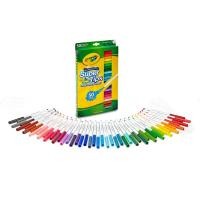 ราคา Crayola Super Tips เครื่องหมายล้างทําความสะอาดได้คละ 50 ชิ้น (26867008177)
