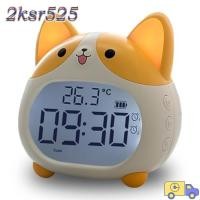 ราคา 2KSR525 นาฬิกา Corgi, 6 เสียงนาฬิกาปลุกอเนกประสงค์สําหรับเด็ก,แบตเตอรี่ชาร์จจอแสดงผลหรี่แสงได้ฟังก์ชั่นเลื่อนนาฬิกาข้างเตียงห้องนอนใช้ (56554209493)