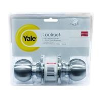 ราคา Yale ลูกบิดประตูทางเข้า ลูกบิดประตูห้อง ลูกบิดล็อคประตู หัวกลม สแตนเลส รุ่น VCA5127 US32D (สีซาติน) (2340566283)