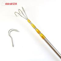 ราคา เบ็ดตกปลา Aquaweed ก้านสแตนเลสเหล็กคราด Lapper ฟันคู่ อุปกรณ์ตกปลา Hookfish 3 ฟันอุปกรณ์ตกปลา (26468173333)
