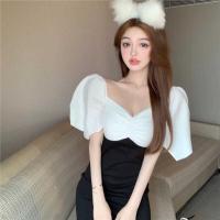 ราคา นำเข้า เดรสทูโทน เดรสแขนตุ๊กตา เดรสเกาะอกเปิดไหล่ nice (8266001127)