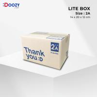 ราคา Lite Box กล่องไปรษณีย์ ขนาด 2A (14x20x12 ซม.) แพ็ค 20 ใบ กล่องพัสดุ กล่องฝาชน Doozy Pack ถูกที่สุด! (3353016298)