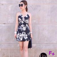 ราคา ราคา 290 บาท เดรสสายเดี่ยว ทรงป้ายไขว้ ผ้าชีฟองลายดอก มีซับในเป็นกางเกง สวยๆไม่โป๊ เอวยืดสม็อคหลัง (16683274)