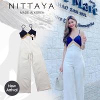 ราคา [Nittaya] จั้มยาวทรีโทนกางเกงขาว (16252818113)