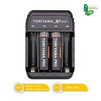 ราคา Toriyama แท่นชาร์จ X4 USB Charger พร้อมถ่านชาร์จ Toriyama Pro AA 2950 mAh (Pack 2) (18376585309)