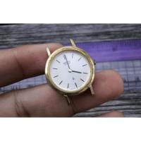 ราคา นาฬิกา Vintage มือสองญี่ปุ่น SEIKO ชุบทอง 2320 0060 ระบบ QUARTZ ผู้หญิง ทรงกลม กรอบทอง หน้าทอง หน้าปัด 24มม (27024346370)