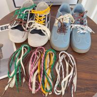 ราคา Miu Vintage Sports Shoelaces - อุปกรณ์ตกแต่งรองเท้า DIY - สายรัดรองเท้าแบบแบนสีทึบ - เชือกผูกรองเท้าลําลอง (40100130616)