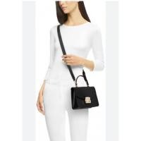 ราคา กระเป๋า Furla Made in Italy สีดำ หนังแท้ ของแท้ มือสอง สภาพดี (25163154938)