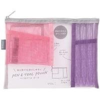 ราคา 【Direct from Japan】กระเป๋าใส่ปากกา Midori Pouch Pen & Tool Pouch Mesh สีชมพู 53346006 (28717988212)
