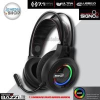 ราคา SIGNO 7.1 Surround Sound Gaming Headphone BAZZLE รุ่น HP-833 (หูฟัง เกมส์มิ่ง) (24257407957)