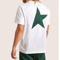 ราคา Golden Goose ผ้าฝ้ายผู้ชายฤดูร้อนพิมพ์สีขาวรอบคอแขนสั้นเสื้อยืดหลวมสบายๆ All-Match รอบคออินเทรนด์ Top (28006133330)