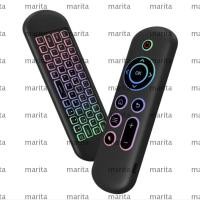 ราคา MARITA 2.4G เมาส์ไร้สาย, 2-in-1 Mini Keyboard Bluetooth 5.2 เปลี่ยนรีโมทคอนโทรล, Gyroscope 7 สี Backlit รีโมทคอนโทรลไร้สาย Android (51954760753)