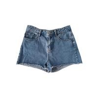 ราคา (เสื้อผ้ามือ2)Stradivarius แท้‼️ กางเกงยีนส์ ขาสั้น เอวสูง ทรงสวย แต่งขารุ่ย - Size 38 (41007825310)