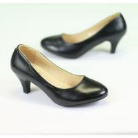 ราคา รองเท้าคัชชู ส้นสูง เสริมหน้า ใส่เรียนใส่ทำงาน สีดำ (7057950222)