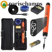 ราคา ปารีสCHAMPS ชุดหัวแร้ง USB, 300-450 อุณหภูมิปรับไร้สายชาร์จชุดหัวแร้งไฟฟ้า, จอแสดงผลดิจิตอลอัจฉริยะ USB หัวแร้งชุดปากกา (43051397432)