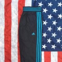 ราคา กางเกง Adidas ผ้าร่ม มือสอง สีกรม แถบฟ้าสามส่วน กางเกงวอร์มราคาถูก สำหรับผู้ชาย และผู้หญิง (Second-hand Adidas Trousers) (4756836948)