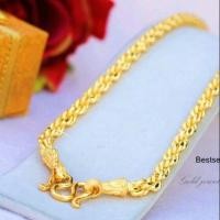ราคา สร้อยคอลายเชือกเกลียว งานทอง5ไมครอน สวยหรู (2122428221)