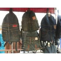 ราคา กระเป๋าเป้ยีนส์ใบใหญ่ ใส่เสื้อผ้าเดินทางได้ (138346354)