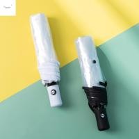 ราคา JEWELRYBOX5 ร่มอัตโนมัติแบบใส, ร่มกันฝนแบบใสกันฝนกันลม, ร่มกันแดดแบบพับได้แบบหนาแบบพกพาแบบใสเรียบง่ายผู้หญิง (42450701176)