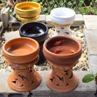 ราคา (ได้ 2 ชิ้น) อ่างดินเผา 8 นิ้ว พร้อมขาตั้ง 16-18 cm เลี้ยงปลา วางน้ำพุ พญานาค ตกแต่งสวน บ้าน (40424638065)