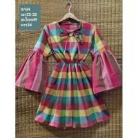 ราคา ชุดผ้าขาวม้าทอมือ แขนระบาย ธีมงานผ้าขาวม้า (24503156318)