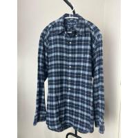 ราคา เสื้อ polo เสื้อเชิ้ตโปโล สีกรมลายสก็อต มือสอง (27524998505)