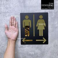 ราคา ป้ายบอกทางห้องน้ำ ป้ายห้องน้ำชายหญิง ป้ายลูกศรบอกทาง อะคริลิค สไตล์โมเดิร์น มินิมอล หรูหรา,Designfac (41876707534)
